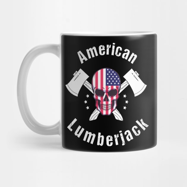 Lumberjack Woodworker Patriotic American by MGO Design